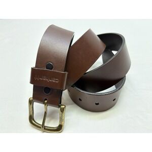 Carhartt A91 Brown Italian Leather  1.5" Work/Utility Belt Brass Buckle 40 EUC